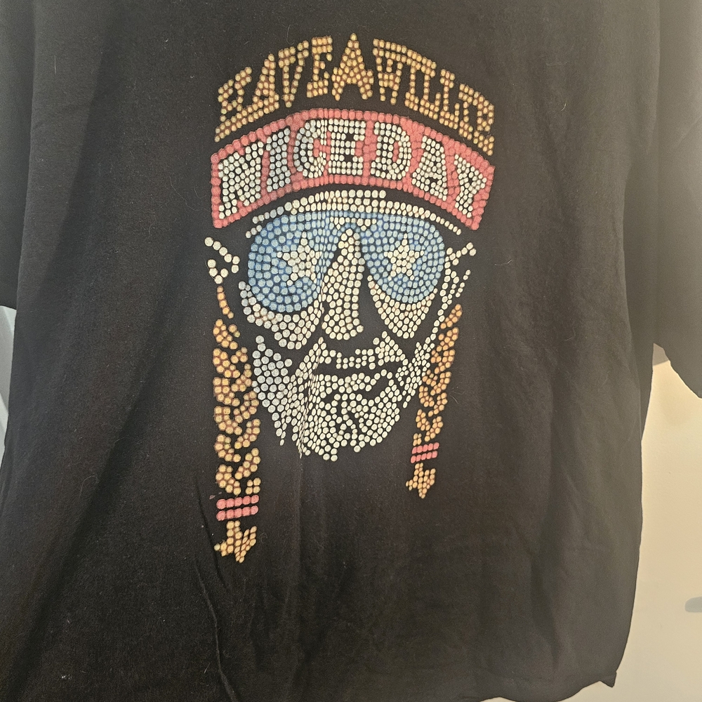 Gildan Black Tee With Gold Design